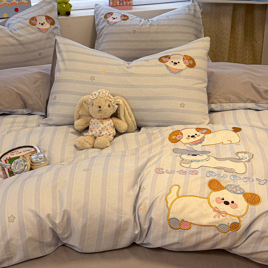 Flying Dreamer Embroidered Cotton 4-Piece Bedding Set - view 4