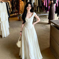 Victoria Style Heavy Embroidery Camisole Dress, French Elegant