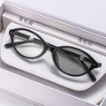 Light Feel Photochromic Prescription Glasses Oval Round Plano Bare Face-Slimming Overseas Korean Leopard Frame Retro Prescription Sunglasses