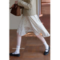 Spring Retro Casual High Waist Polka Dot Skirt