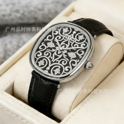 New Import Retro Watch Men 3D Carved Niche Trendy Western Unisex Premium Waterproof Watch