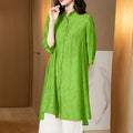 Summer Ethnic Fashion Plus Size Tencel Linen Cotton Loose Long Wide Leg Pants + Shirt 2-Piece Set