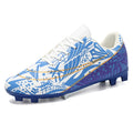 football shoes for men and women, low-top blue and white porcelain spikes, youth sneakers, children'