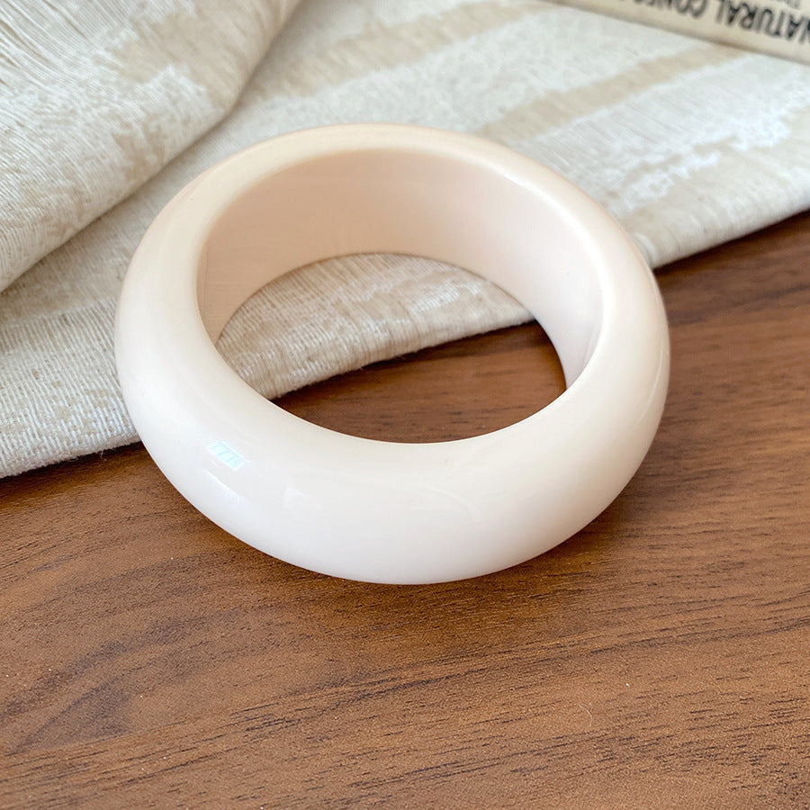 Minimalist Round Acrylic Bangle Bracelet - view 7