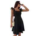 Women's Cottage Style Strappy Cotton Vacation Mini Dress