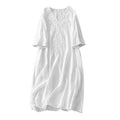 White Heavy Embroidery Breathable Long Dress, 2026 Summer New