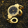 2025 New Round Pair Heart Dial Women Simple Versatile Cross-Border Export Supply Quartz Bangle Watch