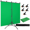 Photography T-shaped background stand 2*1.5 meters T-shaped 150*200CM background curtain set Live broadcast green screen equipment
