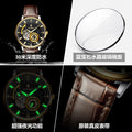 POEDAGAR Self-Winding Mechanical Watch New Waterproof Glow Belt Mens Watch Live Export Bestseller Watch