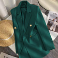 Women's Fall Korean School Loose Blazer + Top 2026 | Casual Blouse - Houndstooth Pants