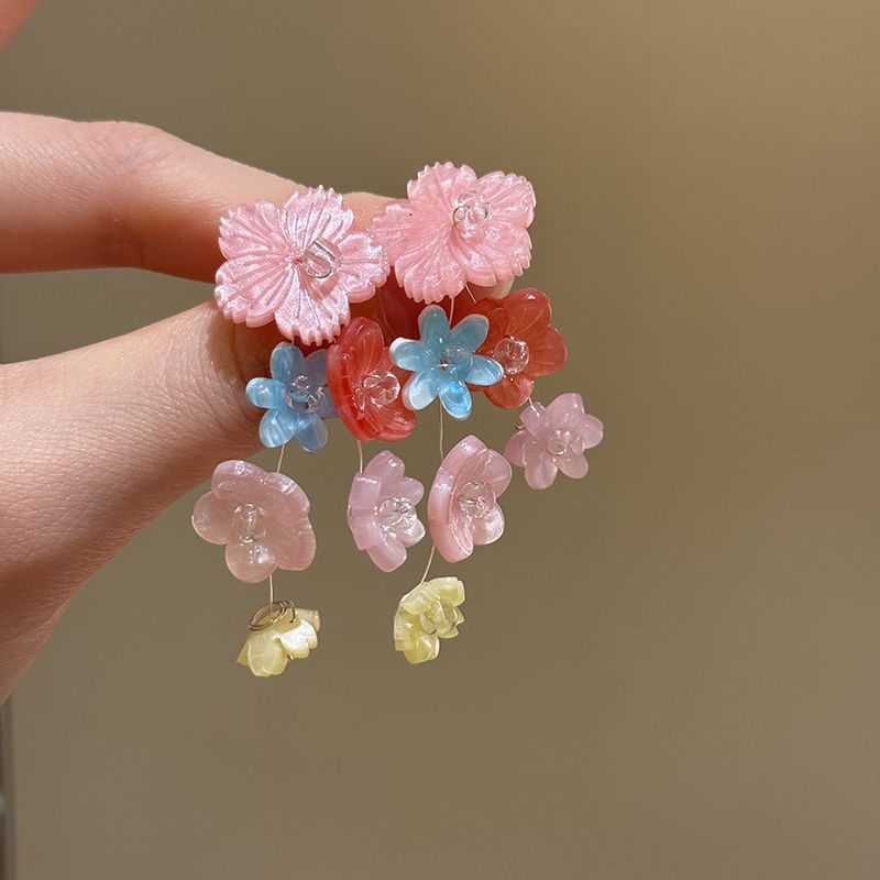 Colorful Star Tassel Drop Earrings - view 7