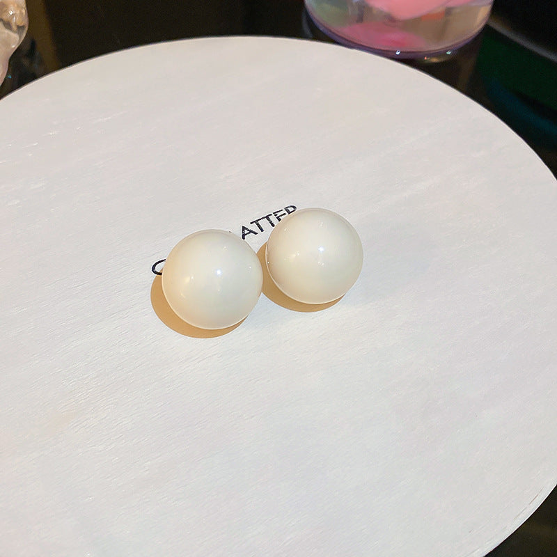 Korean Geometric Ball Stud Earrings - view 6