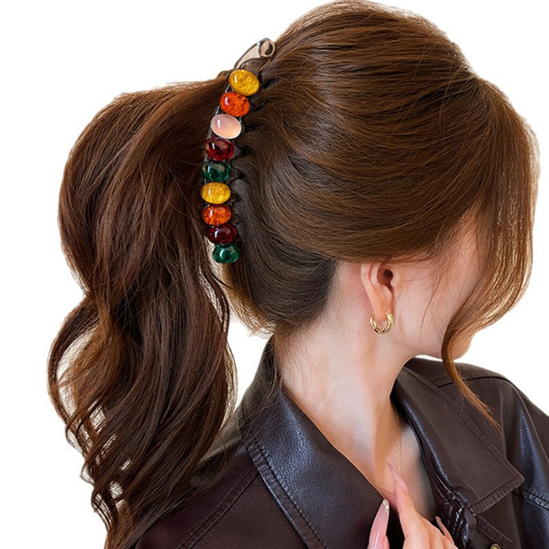 Korean Acrylic Oval Hair Clip - view 5