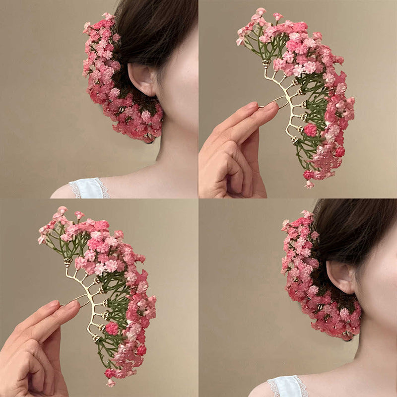 粉雾花仙~刘亦菲同款满天星发簪甜美气质古风簪子新中式新款发饰