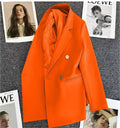 Women's Fall Korean Elegant Waist-Tie Blazer 2026 - Coral