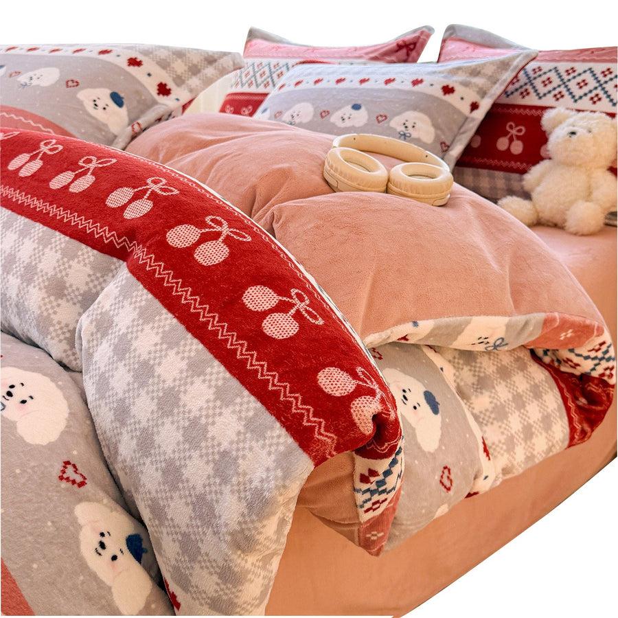 Monica Milk Velvet 4-Piece Winter Bedding Set - view 5