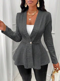 Fall-Winter Jacquard Long Sleeve Pattern Fitted Jacket