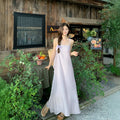 Gentle Vacation Style Camisole Flowing A-Line Fitted Dress