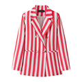 Women's Fall Korean School Loose Blazer + Top 2026 | Casual Blouse - Houndstooth Pants