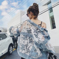 Women's Fall Lace Mesh Sun-Protection Cropped Jacket 2026 | Trendy Jacket - Denim