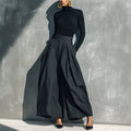 Casual Fashion Knit Long Sleeve Wide Leg Pants + Top Set
