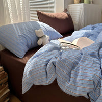 Sea Salt Cocoa / 0.9m Bed - 3-Piece Flat Sheet - Fits 150x200cm Duvet