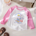 Girls' Cartoon Print Fleece Knit Top with 3D Plush - Winter