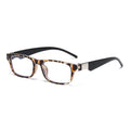 Fashionable Leopard Presbyopia Glasses Small Black Frame Men Blue-Light Lens Round Face Glasses Frame Elderly Old Vision Reading Glasses Women