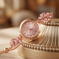 New Flower Bracelet Watch Women Niche Premium Pull Ra Adjustable Quartz Watch Student Versatile Watch Wholesale
