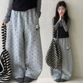 Girls' Curved-Leg Wide Sweatpants