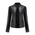 Women's Fall Casual Stand Collar Fitted Jacket 2026 | Trendy Jacket - Black