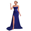 Women's Strapless Sequin Slim Fit Slimming Premium Evening Gown Banquet Party