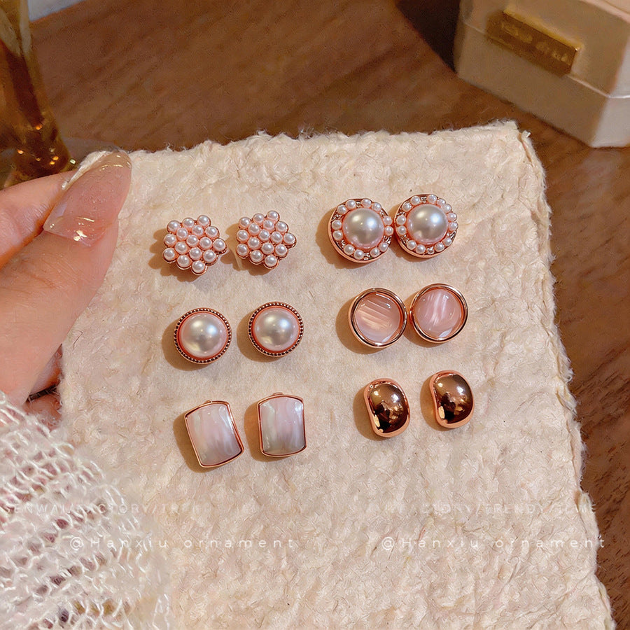 Freshwater Pearl Minimalist Stud Earrings - view 2