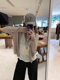 Women's Spring Korean Fashion Knit Sun-Protection Lightweight Cardigan + Top 2026 - Apricot