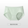 60支精梳棉少女士内裤女纯棉桑蚕丝裆无痕夏中腰三角短裤透气抗菌
