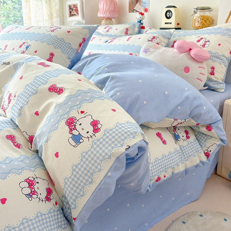 Sanrio Clear Sky Milk Kitty Cotton 4-Piece Kids' Bedding Set - view 5