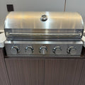 Outdoor kitchen mobile home electric courtyard garden camping outdoor operation table with storage grill integrated