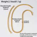 Overseas Western No Fade Gold Wheat Ears Round Polish Rope Chain Necklace Stainless Chain Wholesale Versatile Simple