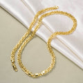 Western Fashionable Bead Gem Jewelry Coin Band Shape Spliced Chain Unisex Hip-hop Necklace Bracelet Set