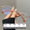 Beesfen 202406ZM Old Money Style Glasses Frame Women Grayscale Pure Titanium Frame Bare Face Frame With Prescription Glasses