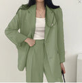 Women's Fall Professional Fashion Blazer + Pants 2-Piece Set 2026 - Sky Blue