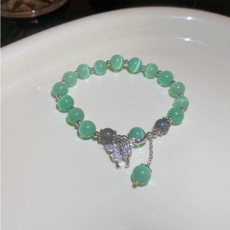 Chinese-Style Colorful Glass Bead Charm Bracelet - view 10
