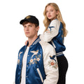 Casual Fashion Satin Silk Stand Collar Heavy Jacket