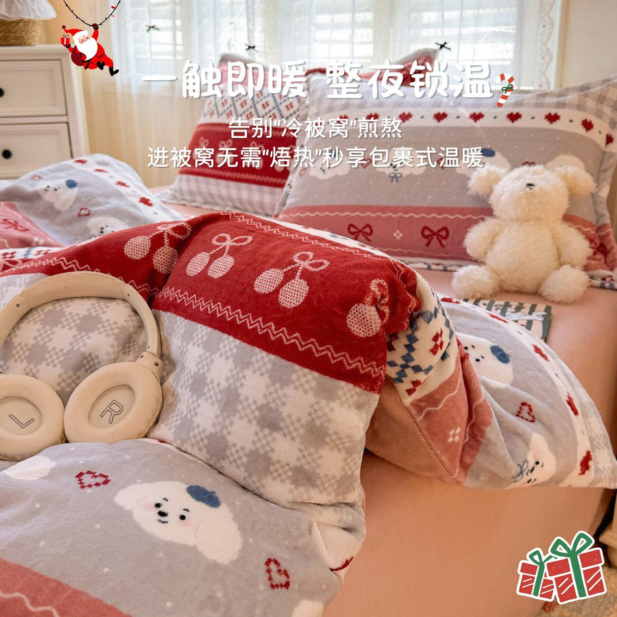 Monica Milk Velvet 4-Piece Winter Bedding Set - view 3