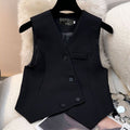 Fall-Winter Office Fashion Vest Jacket + Vest + Pants 2-Piece Set