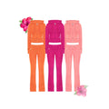 Trendy Casual Drawstring High Waist Loose Fitted Pants + Top Set