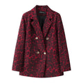 Women's Fall Korean School Loose Blazer + Top 2026 | Casual Blouse - Houndstooth Pants