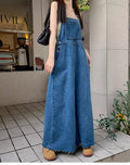 Fall Youthful Slimming Loose Strap Dress + Skirt + Long Skirt