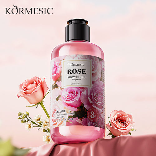 KORMESIC玫瑰香氛沐浴露Shower Gel跨境外贸滋润保湿花香留香持久