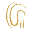 Overseas Western Bold 3-Piece Set No Fade Line Wrap Chain Necklace Bracelet Set Earrings Set In Stock